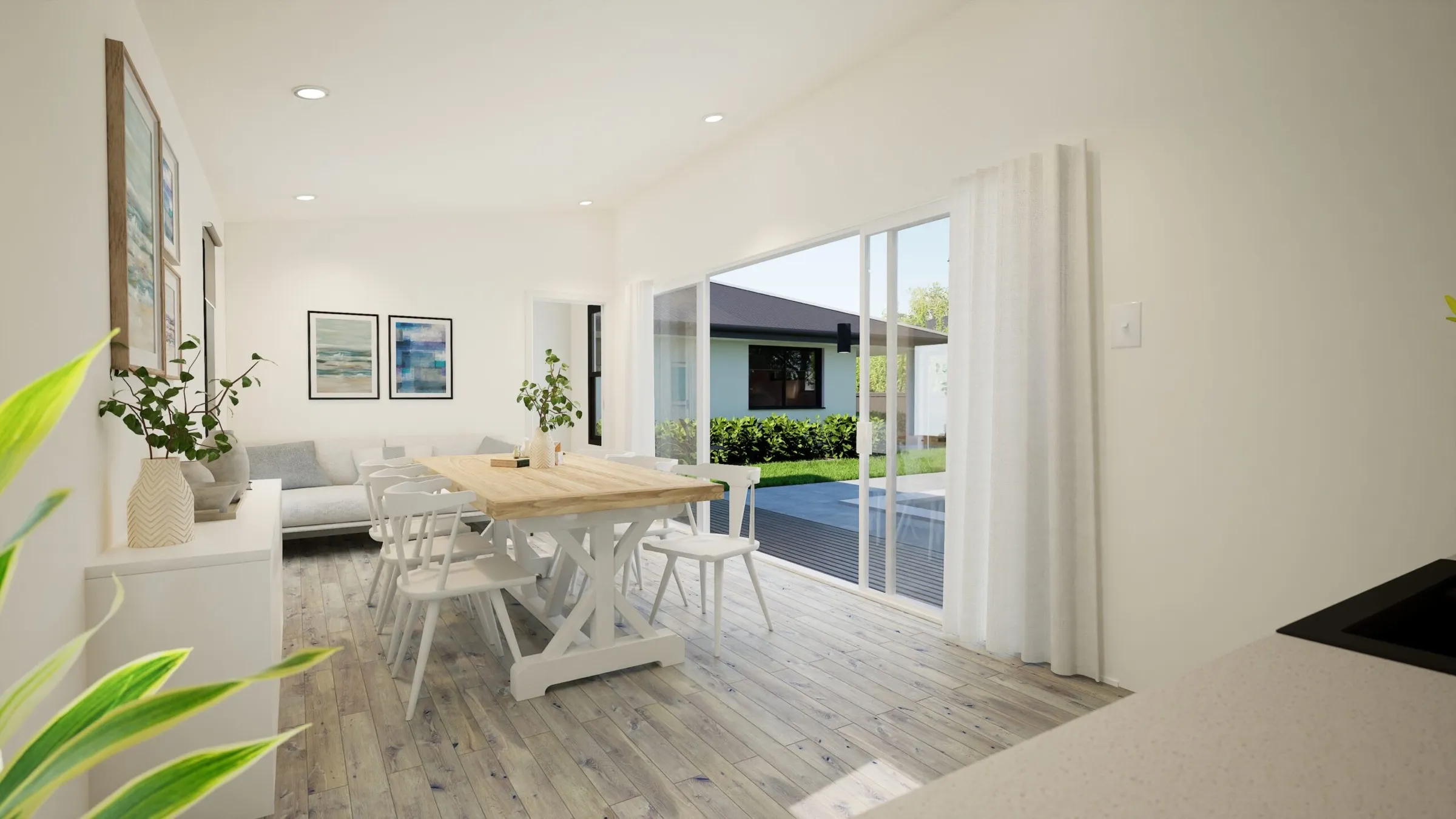 The Pool House interior